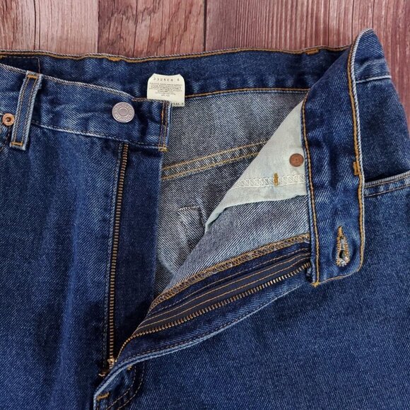 Vintage Levis 505 Mens 34X30.5 Regular Fit Straight Leg Red Tab Denim Jeans Y2K - Picture 8 of 16